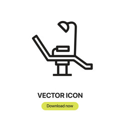 Chair icon vector. Linear-style sign for mobile concept and web design. Chairsymbol illustration. Pixel vector graphics - Vector.	
