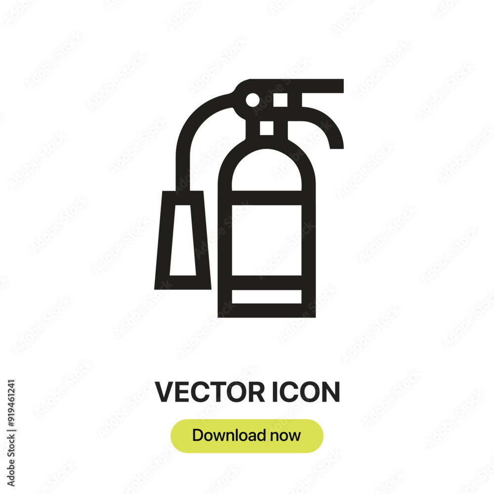 Leinwandbilder extinguisher icon vector. linear-style sign for mobile concept and web design. extinguisher symbol i