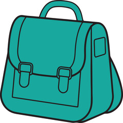 School bag vector art illustration on a white background