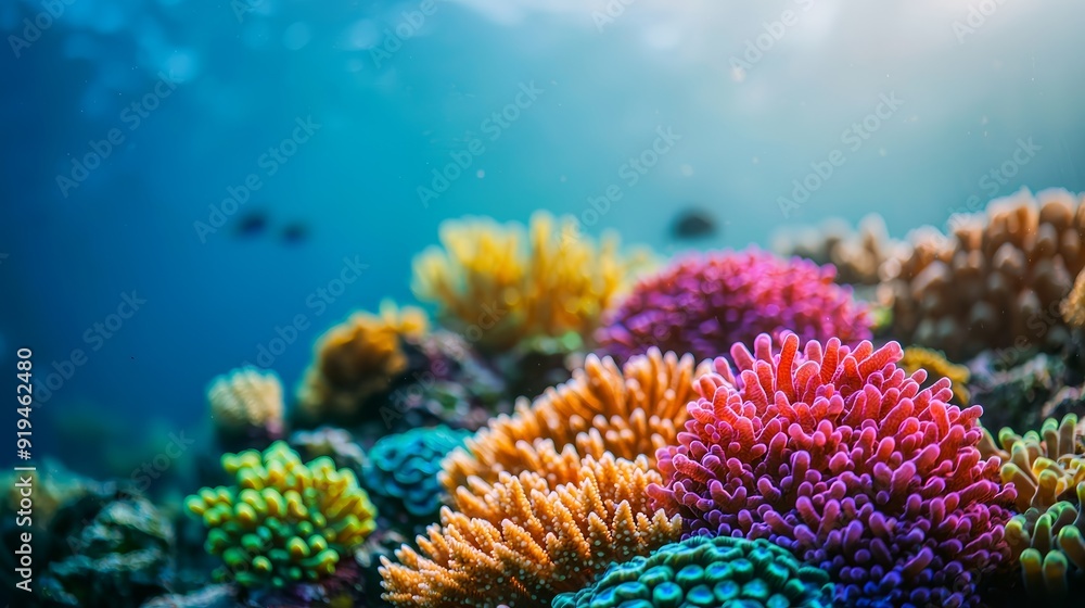 Wall mural Colorful Coral Reef Underwater.