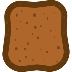 Toast Bread. Vector Flat Icon