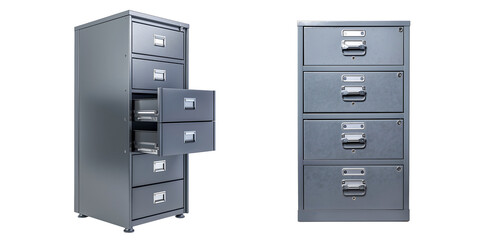 File cabinet 3d render isolated on a white background