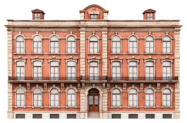 Fototapeta premium PNG Brick old apartment building architecture facade window.