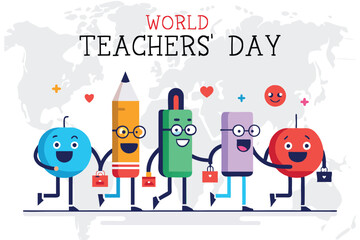 World Teachers Day Background Vector Inspirational and Educational Design for Celebrations