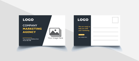Modern professional business corporate personal postcard template