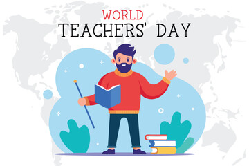 World Teachers Day Background Vector Inspirational and Educational Design for Celebrations