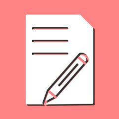 Document Edit Vector Icon