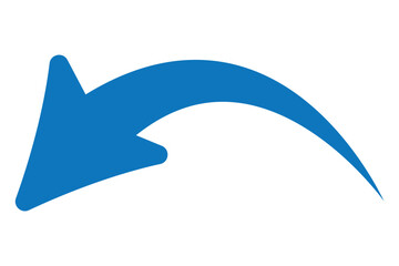 blue arrow left icon symbol. Transparent Background Blue Arrow Png
