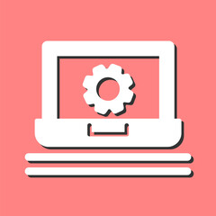 Laptop Setting Vector Icon