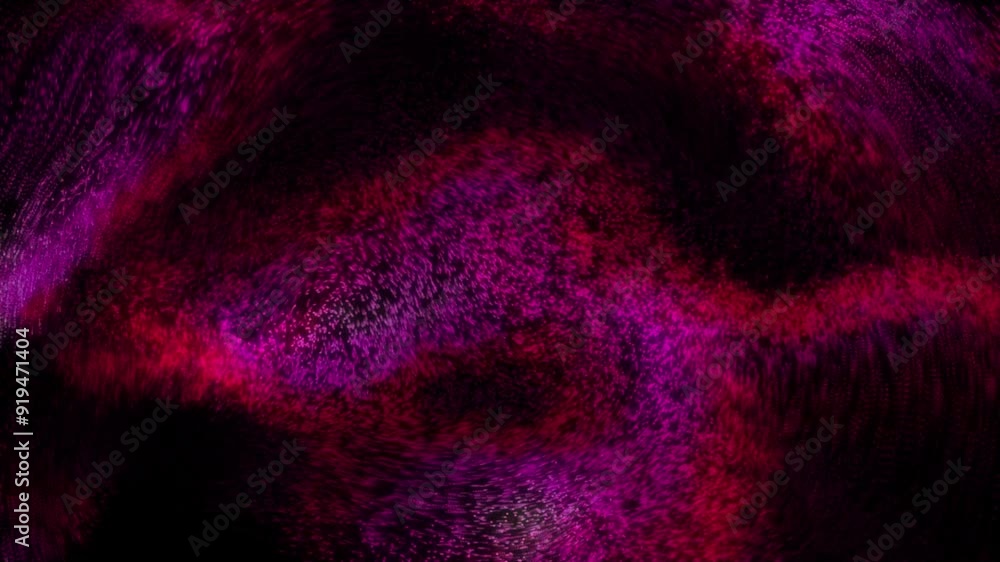 Wall mural red furry particle dance 4k loop features red and pink particles swirling and dancing and intermingl