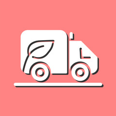 Eco-friendly Truck Vector Icon