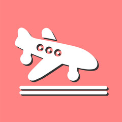 Flight Landing Vector Icon