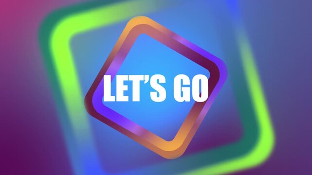LET'S GO LIQUID TITLE WITH GRADIENT SHAPE BACKGROUND