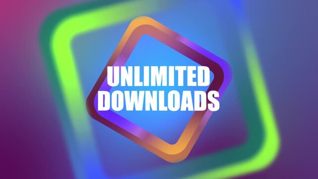 UNLIMITED DOWNLOADS LIQUID TITLE WITH GRADIENT SHAPE BACKGROUND