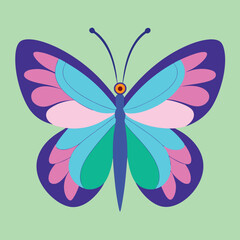 vector illustration of a butterfly that has wide wings and a charming color. a colorful butterfly with a colorful pattern on it. Abstract Butterfly Wings. Exotic Moth Decor. Elegant Flying Insect.