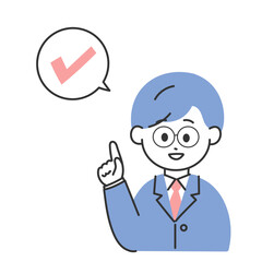 指差しをするビジネスマン　チェック　確認