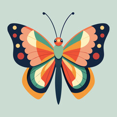 vector illustration of a butterfly that has wide wings and a charming color. a colorful butterfly with a colorful pattern on it. Abstract Butterfly Wings. Exotic Moth Decor. Elegant Flying Insect.