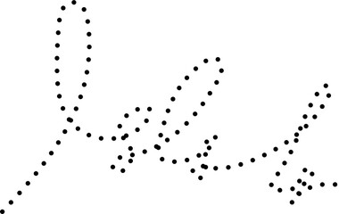 Spiral dotted lines symbol. Design element