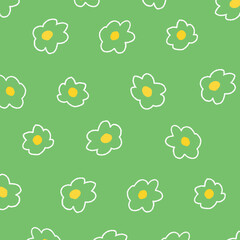 手描きの小さい花柄の線の背景イラスト6