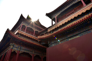 Obraz premium Yonghe Temple of Tibetan Buddhism in Dongcheng District in Beijing, China