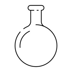 round bottomed flask chemical glassware lab line icon vector. round bottomed flask chemical glassware lab sign. isolated contour symbol black illustration