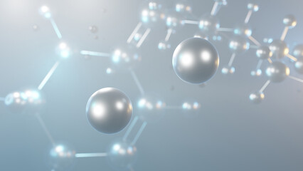 potassium iodide molecular structure, 3d model molecule, antithyroid agents, structural chemical formula view from a microscope