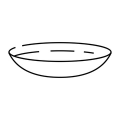 watch glass chemical glassware lab line icon vector. watch glass chemical glassware lab sign. isolated contour symbol black illustration