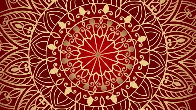 Luxury mandala background with golden arabesque pattern Arabic Islamic east style. Ramadan Style Decorative mandala. Mandala for your video background element.	