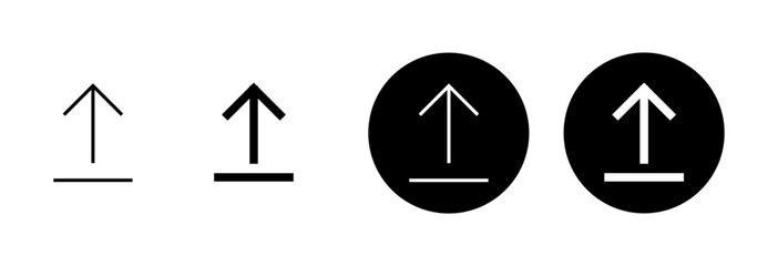 Upload icon vector isolated on white background. Upload sign icon. Upload button. Load symbol.