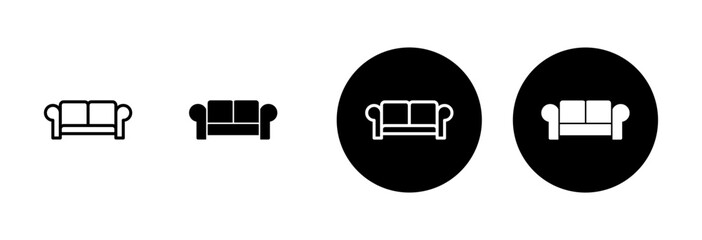 Sofa icon vector isolated on white background. sofa icon illustration. furniture