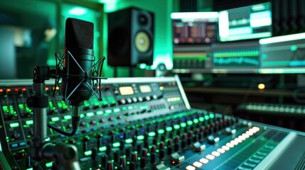 The recording studio equipment