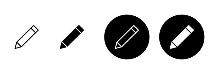 Pencil icon vector isolated on white background. Pencil vector icon