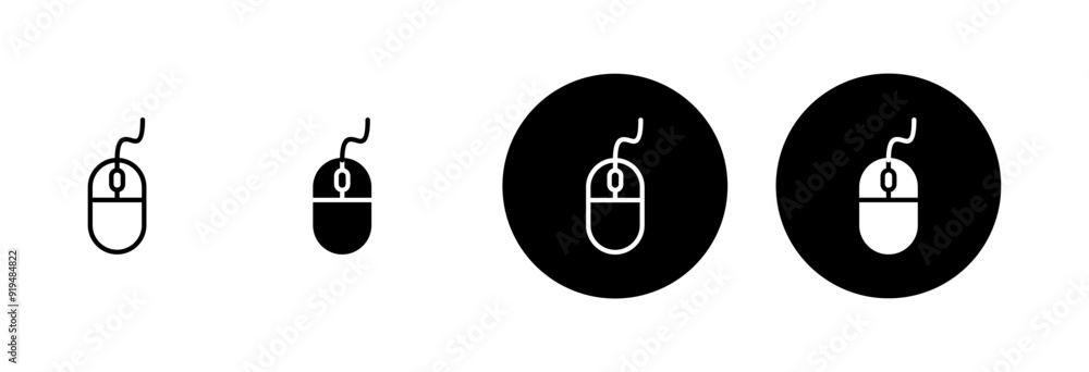 Poster computer mouse icon vector isolated on white background. computer mouse vector icon