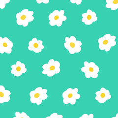 手描きの小さい花柄の背景イラスト背景色付き11