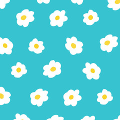 手描きの小さい花柄の背景イラスト背景色付き12