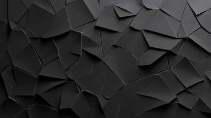 Fototapeta premium Background with a black, geometric 3D structure. Simple, futuristic form. 3D rendering.
