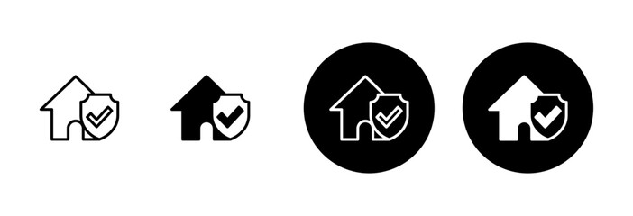 House insurance icon vector isolated on white background. house protection icon.