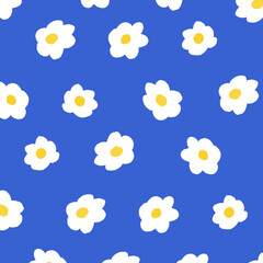 手描きの小さい花柄の背景イラスト背景色付き14