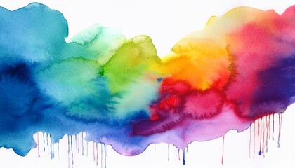Colorful wet ink spot, watercolor abstract hand painted texture