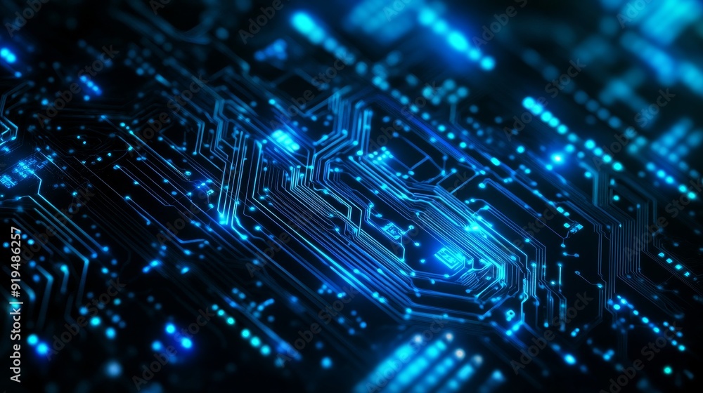 Poster technology background moving data array/technology background data transmission channel. motion of d