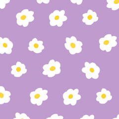 手描きの小さい花柄の背景イラスト背景色付き17