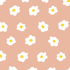 手描きの小さい花柄の背景イラスト背景色付き23