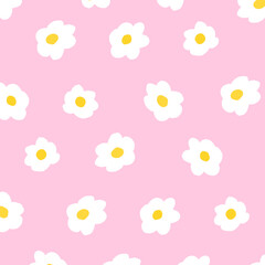 手描きの小さい花柄の背景イラスト背景色付き28