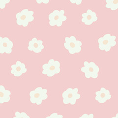 手描きの小さい花柄の背景イラスト背景色付き32