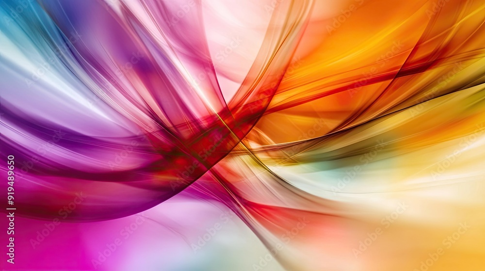Poster colorful abstract background with blurred shapes and smooth transitions. plenty of copy space in the