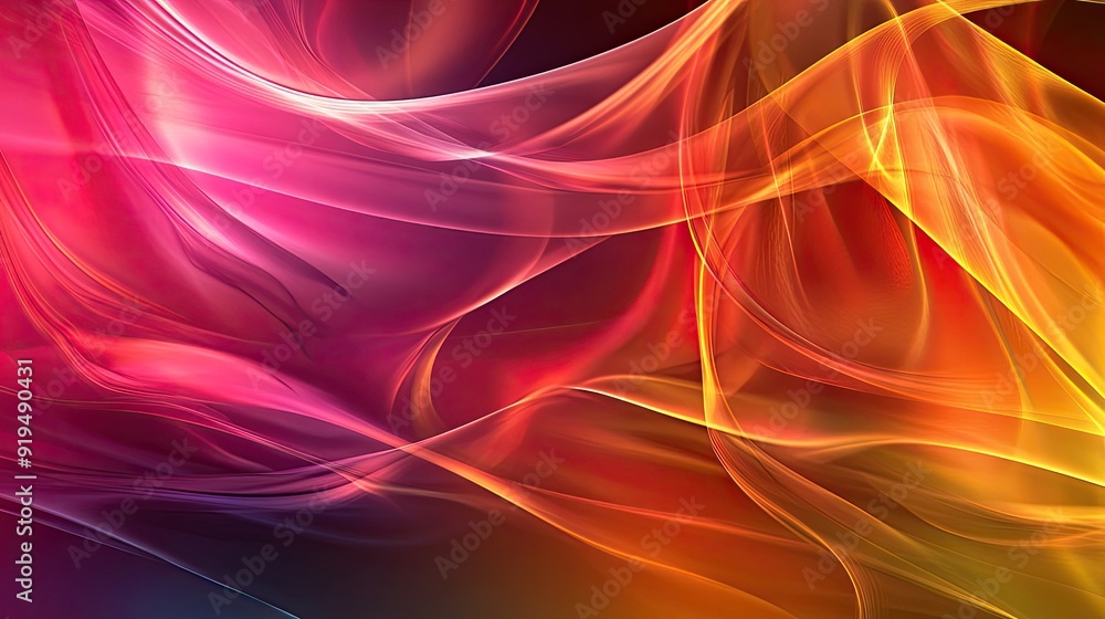 Poster dynamic abstract background with vibrant colors and smooth transitions. plenty of copy space on the 