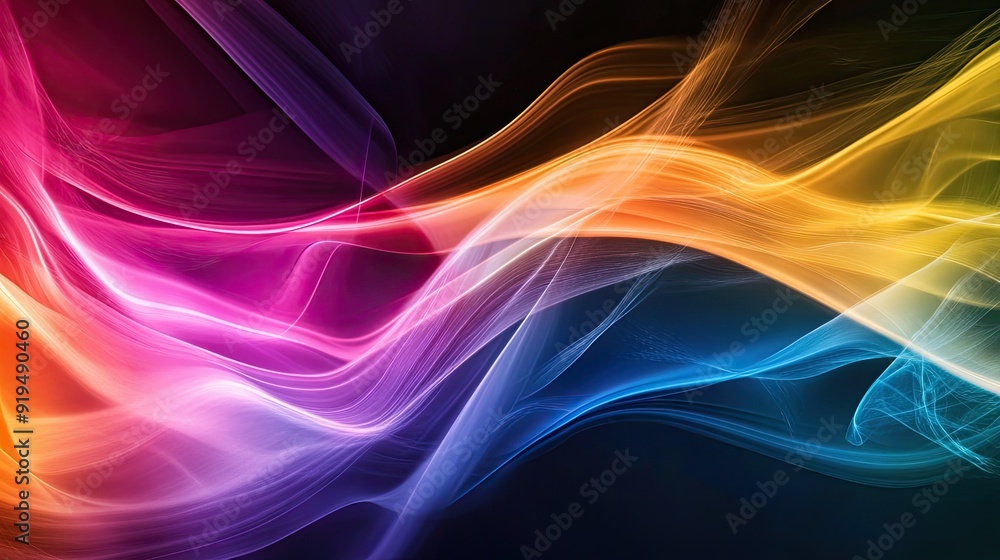 Aufkleber dynamic abstract background with vibrant colors and smooth transitions. plenty of copy space on the 