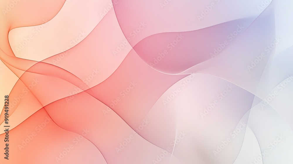 Poster minimalist abstract background with soft hues and gentle curves. plenty of copy space in the center.