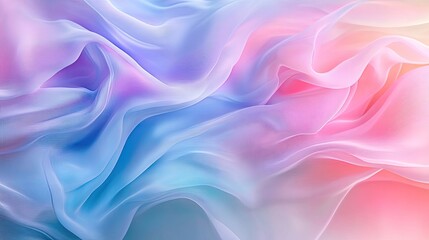 Obraz premium Soft abstract background with gentle curves and pastel colors. Ample copy space on the top.
