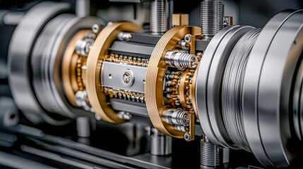 Representation of quantum processors with cooling systems and nested chips based on superconducting circuits symbolizing modern technological advancements in quantum computing